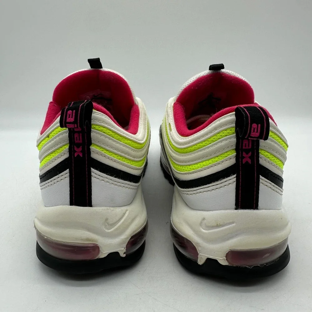 Nike CI9871-100 Mens Size 10.5 Running Shoes White Volt Pink Air Max 97 Sneakers